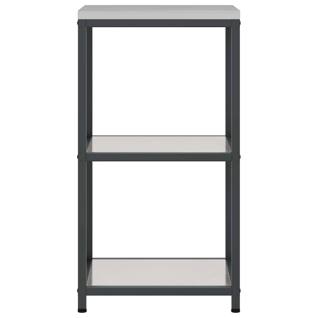 Küchenlageregal mit Regal mit Speicher Silber Edelstahl