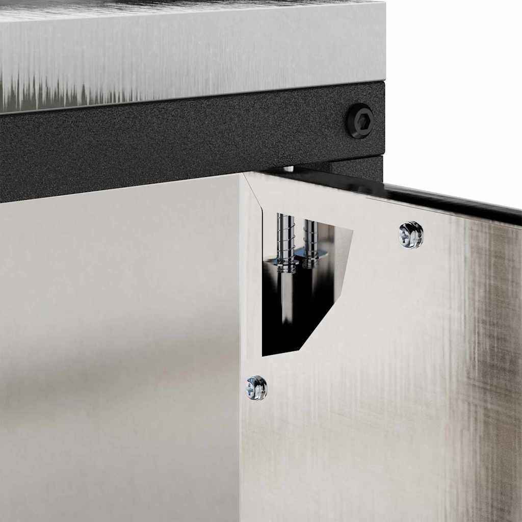 Küchenlagerregal mit Regal mit Speicher Silber Edelstahl
