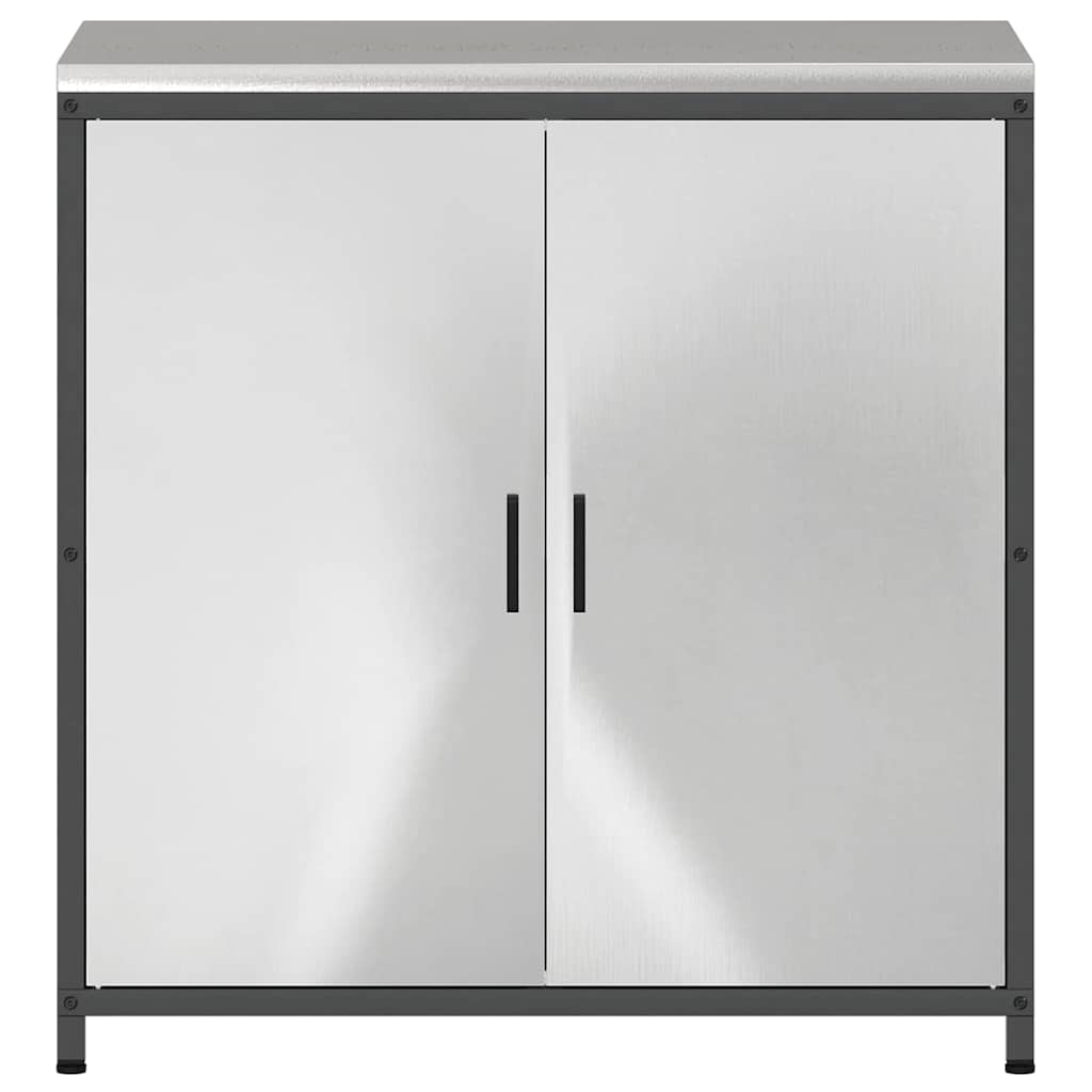 Küchenlagerregal mit Regal mit Speicher Silber Edelstahl
