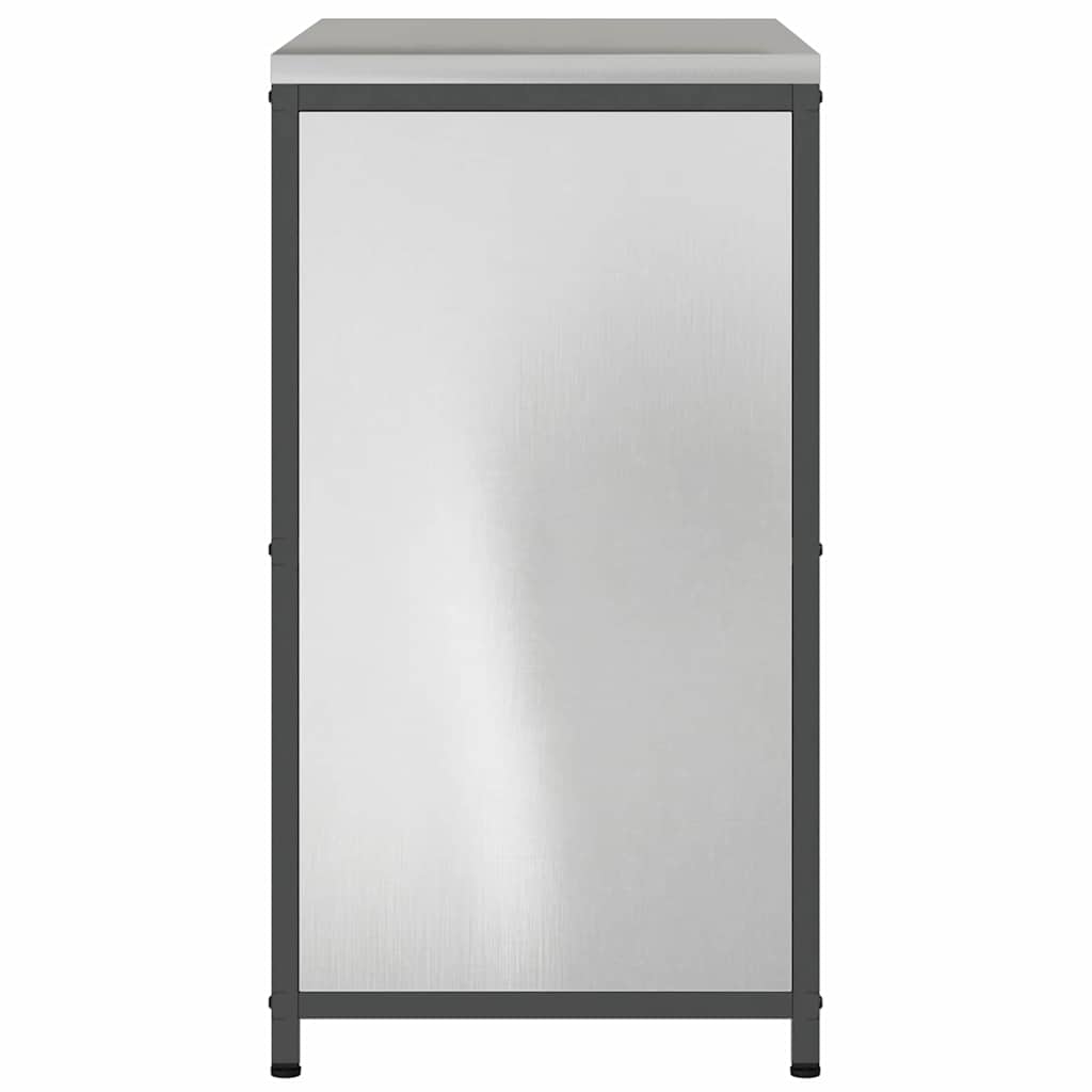 Küchenlagerregal mit Regal mit Speicher Silber Edelstahl