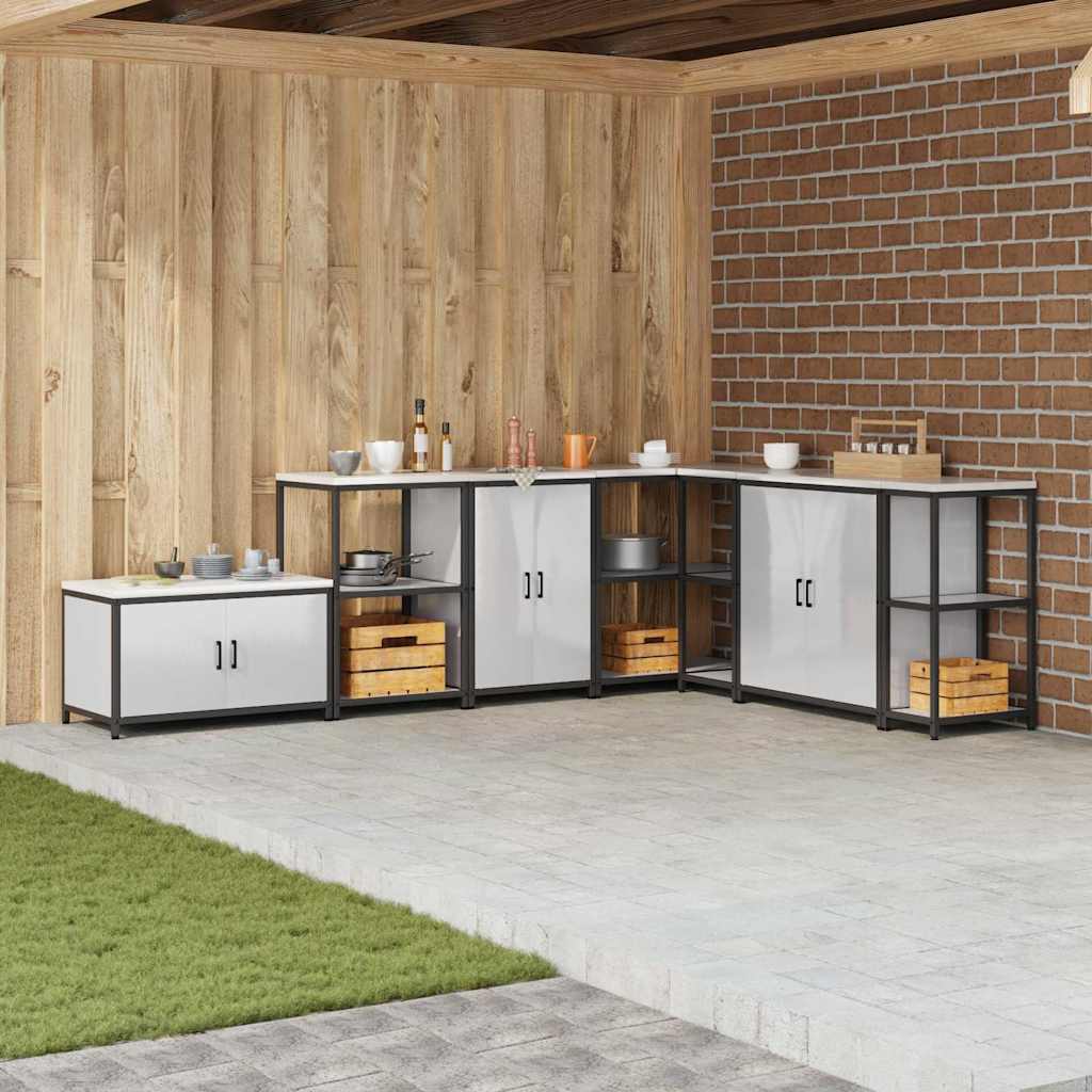 Küchenlagerregal mit Regal mit Speicher Silber Edelstahl