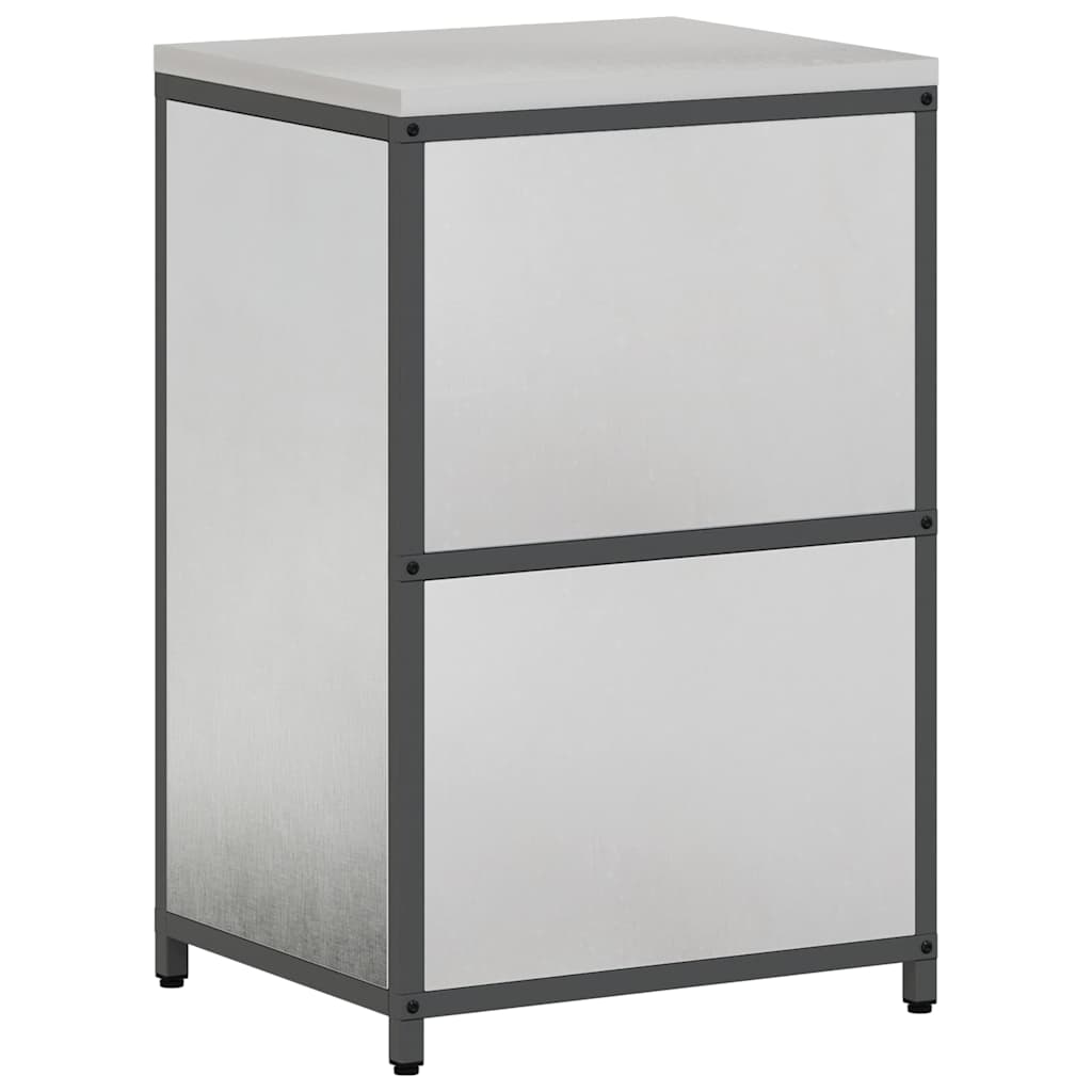 Küchenlagerregal mit Regal mit Speicher Silber Edelstahl