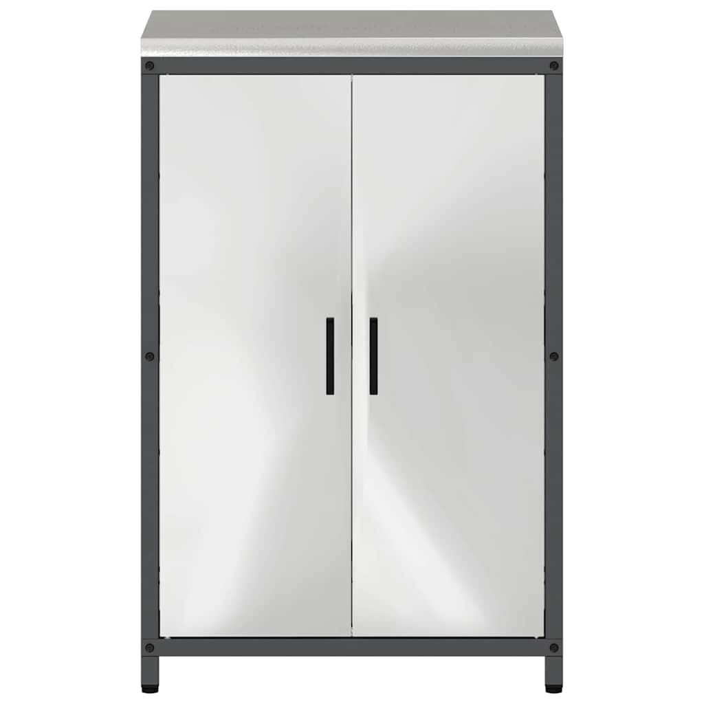 Küchenlagerregal mit Regal mit Speicher Silber Edelstahl