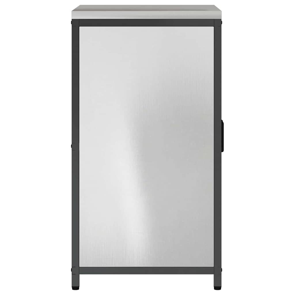 Küchenlagerregal mit Regal mit Speicher Silber Edelstahl