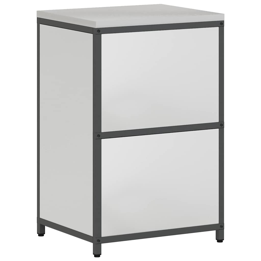 Küchenlagerregal mit Regal mit Tür Silber Galvanisierter Stahl