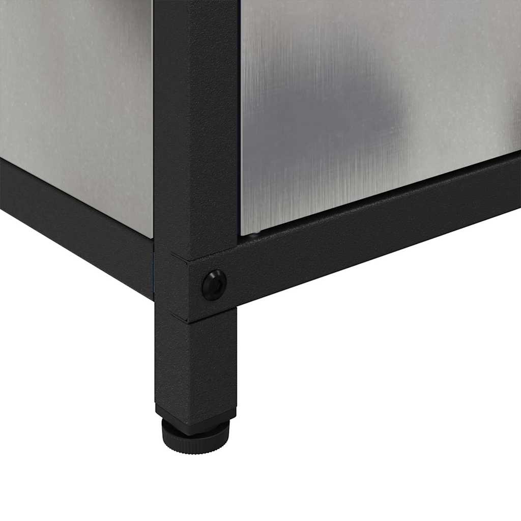 Küchenlagerregal mit Regal mit Speicher Silber Edelstahl