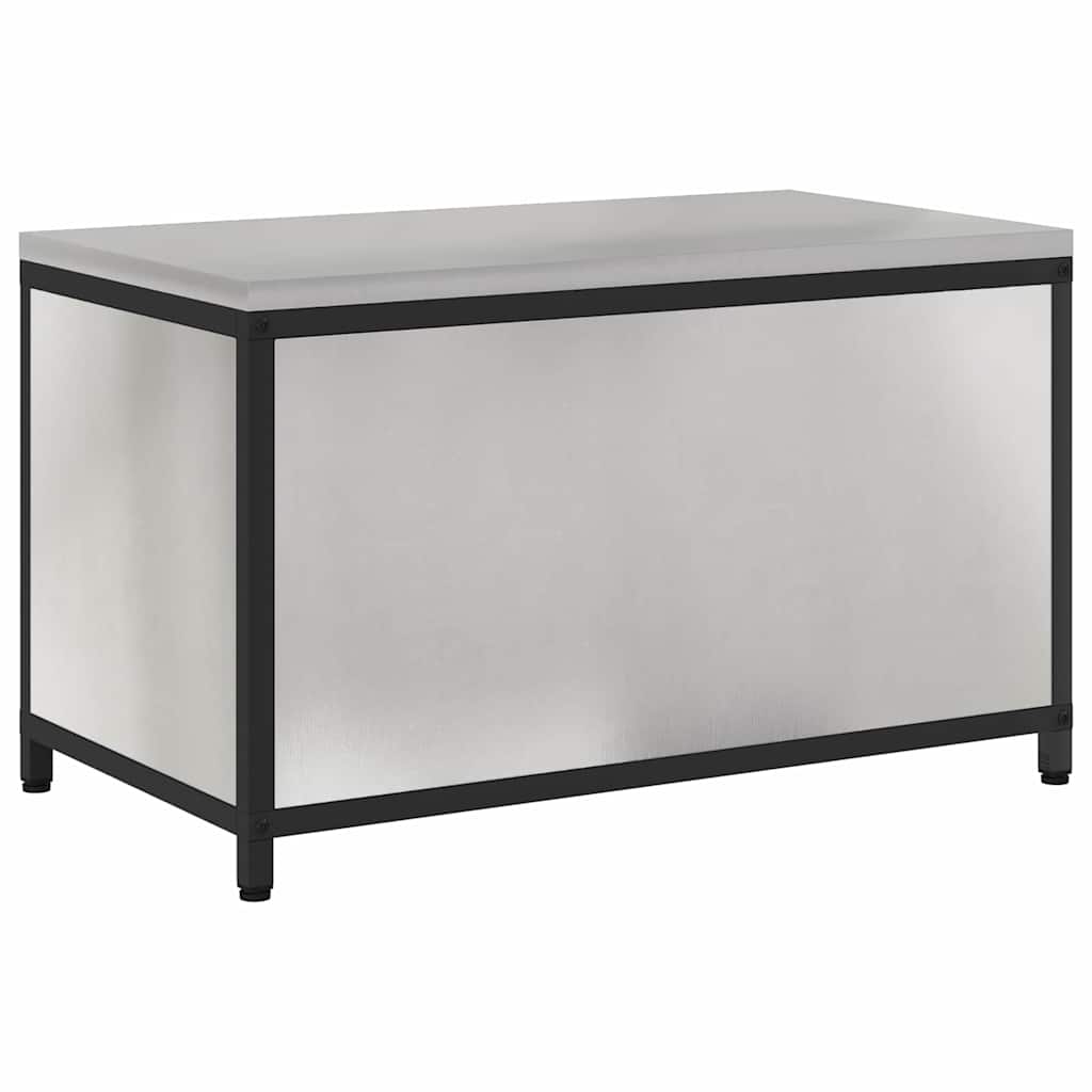 Küchenlagerregal mit Regal mit Speicher Silber Edelstahl