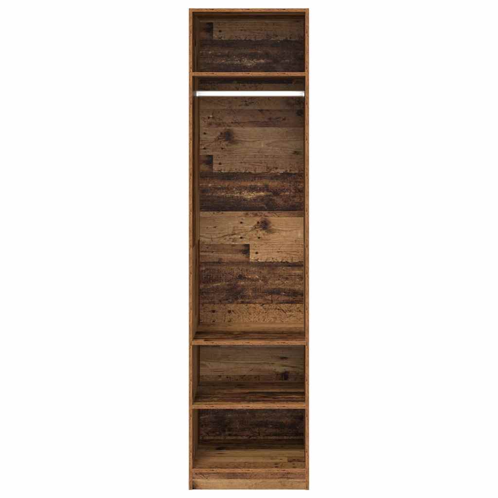 Kleiderschrank mit Regal mit Speicher Altholz Holzwerkstoff
