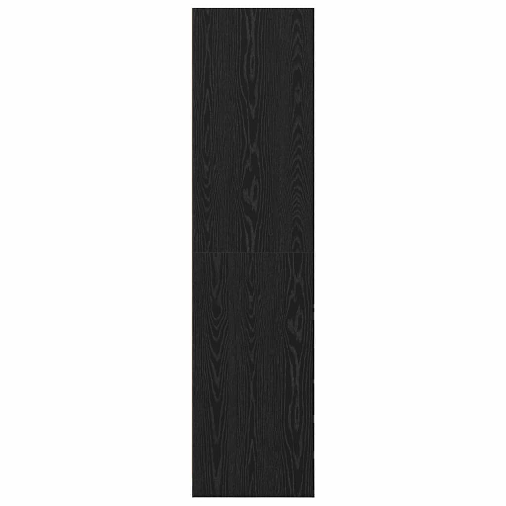 Kleiderschrank mit Regal Schwarze Eiche Holzwerkstoff