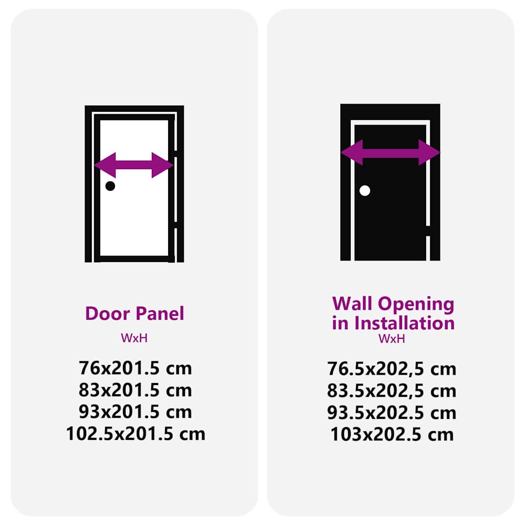 Innentür Schwarz 102.5 x 201.5 cm Gehärtetes Glas, Aluminium