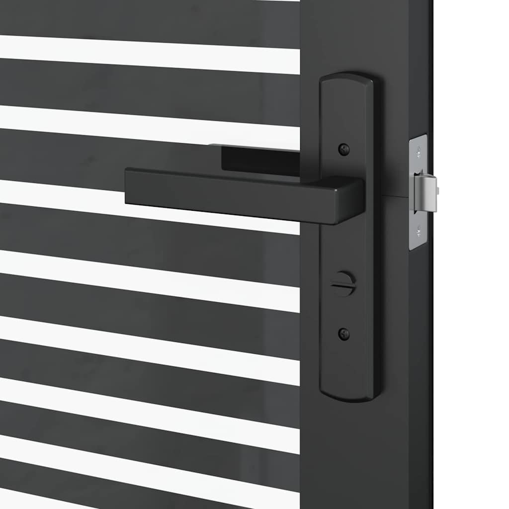 Innentür Schwarz 93 x 201.5 cm Gehärtetes Glas, Aluminium