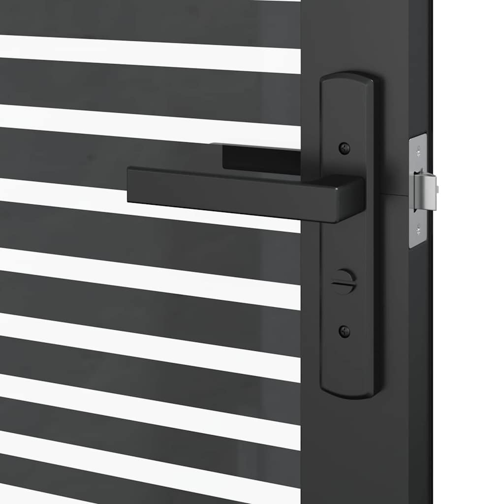 Innentür Schwarz 102.5 x 201.5 cm Gehärtetes Glas, Aluminium