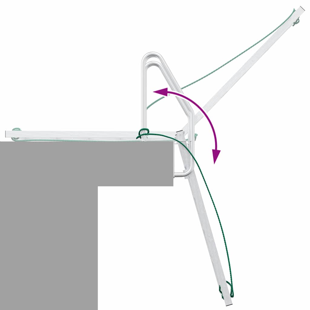 Dock Leiter 5-Stufen Silber 58 x 77 x 191 cm Aluminium