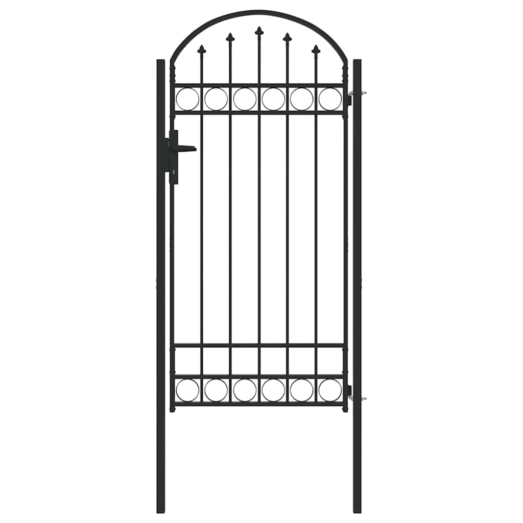 Zauntor Grau 100 x 250 cm Pulverbeschichteter Stahl
