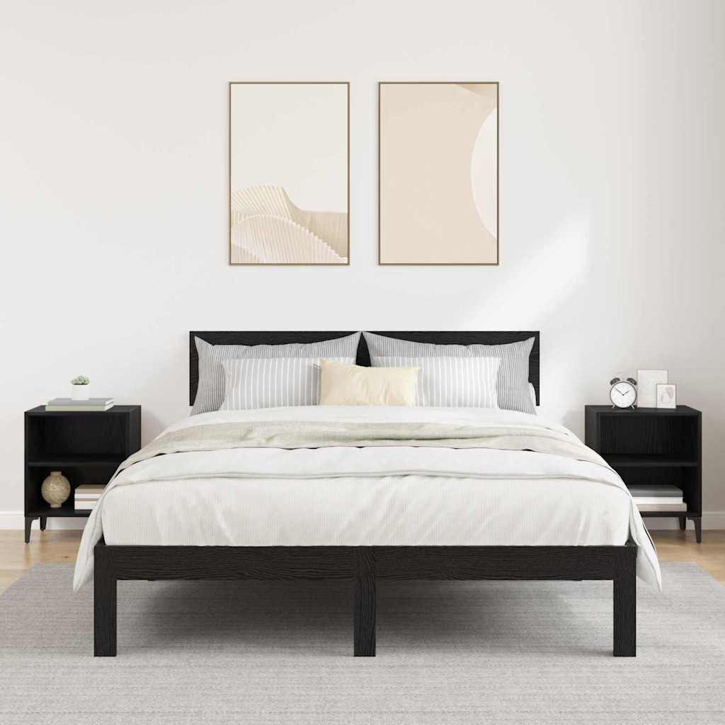 Nachttisch 2 pcs Schwarze Eiche 40 x 30 x 50 cm Holzwerkstoff
