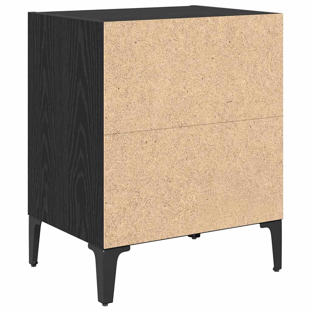 Nachttisch 2 pcs Schwarze Eiche 40 x 30 x 50 cm Holzwerkstoff