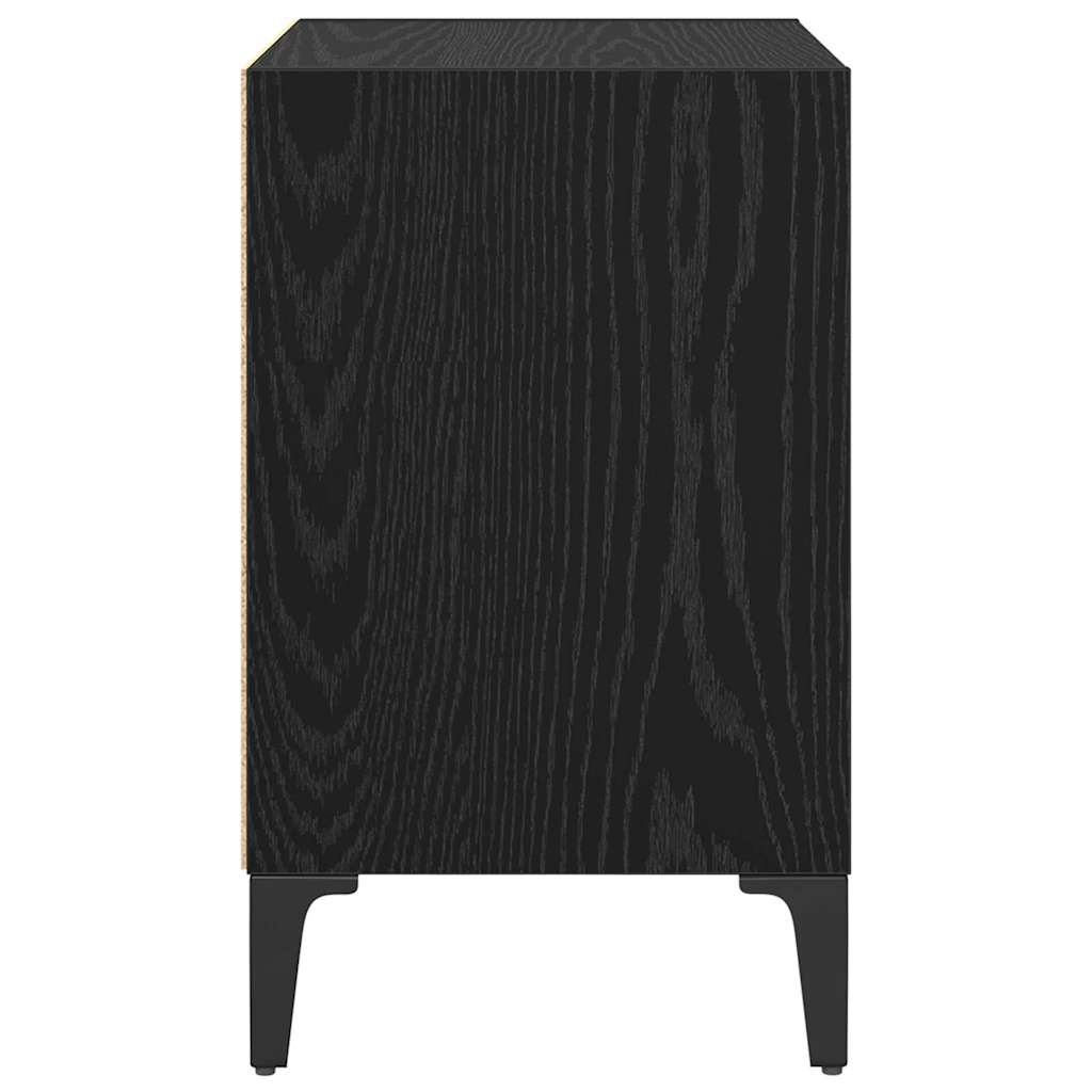 Nachttisch 2 pcs Schwarze Eiche 40 x 30 x 50 cm Holzwerkstoff