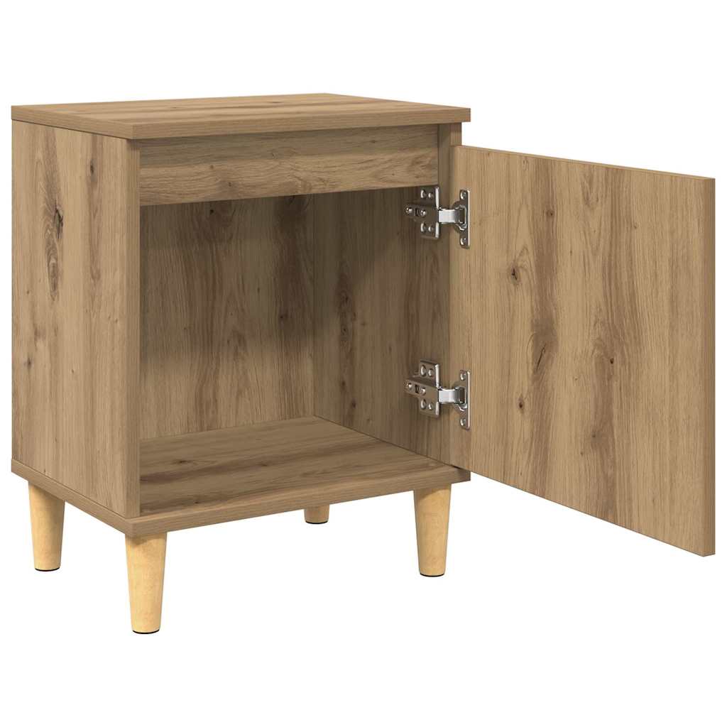 Nachttisch Eiche handwerklich 40 x 30 x 50 cm Holzwerkstoff