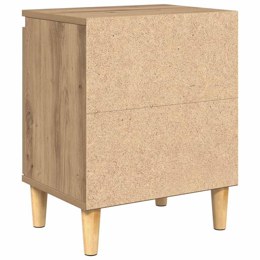 Nachttisch Eiche handwerklich 40 x 30 x 50 cm Holzwerkstoff