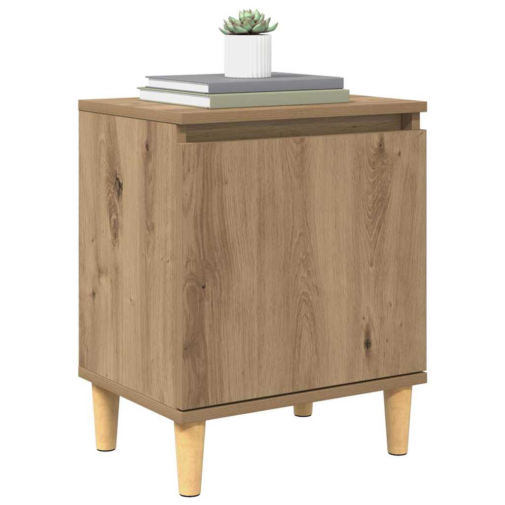 Nachttisch Eiche handwerklich 40 x 30 x 50 cm Holzwerkstoff