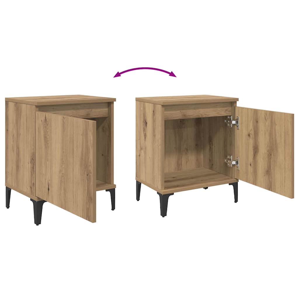 Nachttisch Eiche handwerklich 40 x 30 x 50 cm Holzwerkstoff