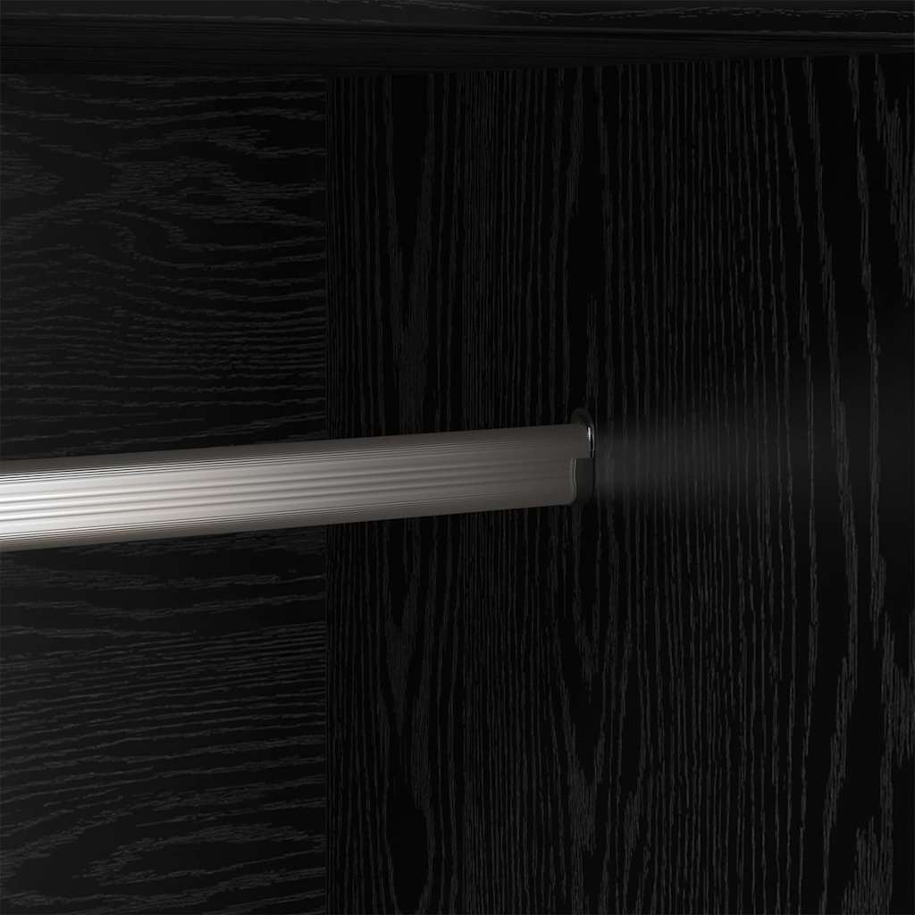 Kleiderschrank mit Regal Schwarze Eiche 82,5 x 51,5 x 180 cm