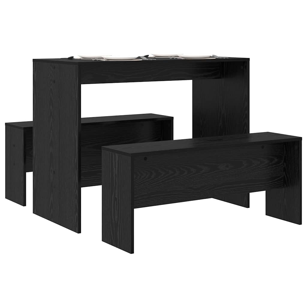 Essgruppe 2 pcs Schwarze Eiche 97 x 47 x 75 cm Holzwerkstoff