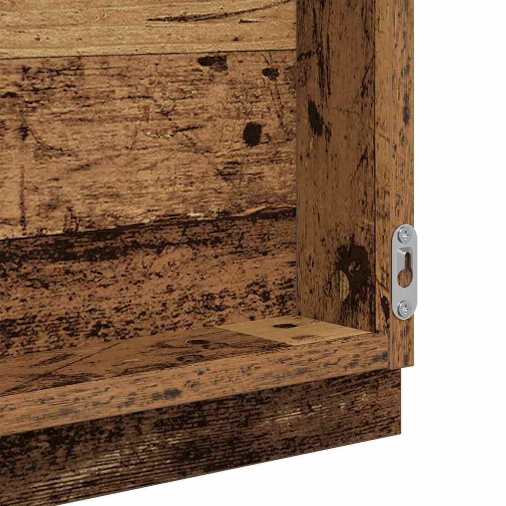 LED Badezimmer Spiegel Altholz 40 x 8.5 x 37 cm Holzwerkstoff
