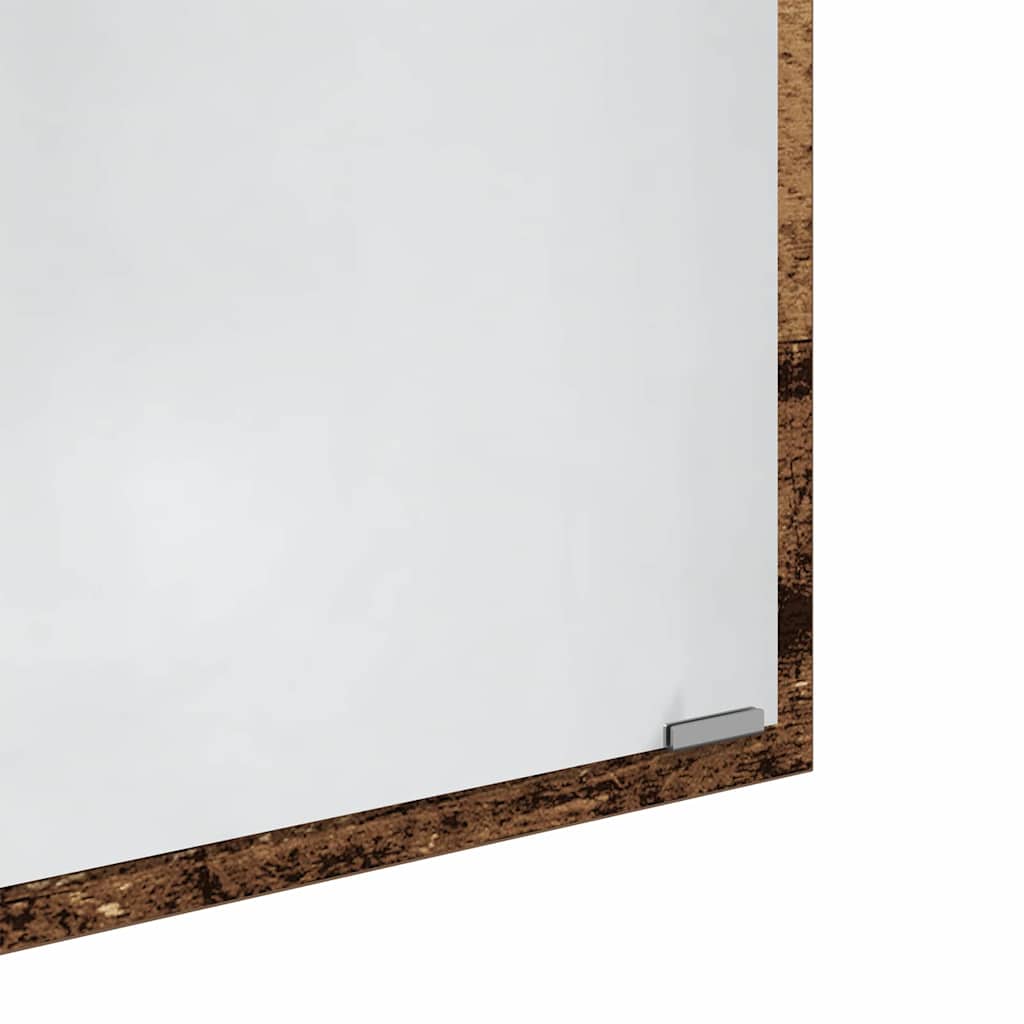 LED Badezimmer Spiegel Altholz 40 x 8.5 x 37 cm Holzwerkstoff