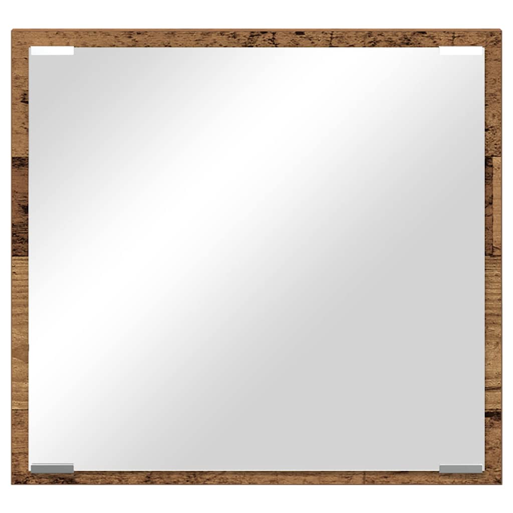 LED Badezimmer Spiegel Altholz 40 x 8.5 x 37 cm Holzwerkstoff