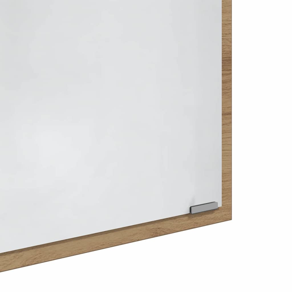 LED Badezimmer Spiegel Eiche handwerklich 40 x 8.5 x 37 cm