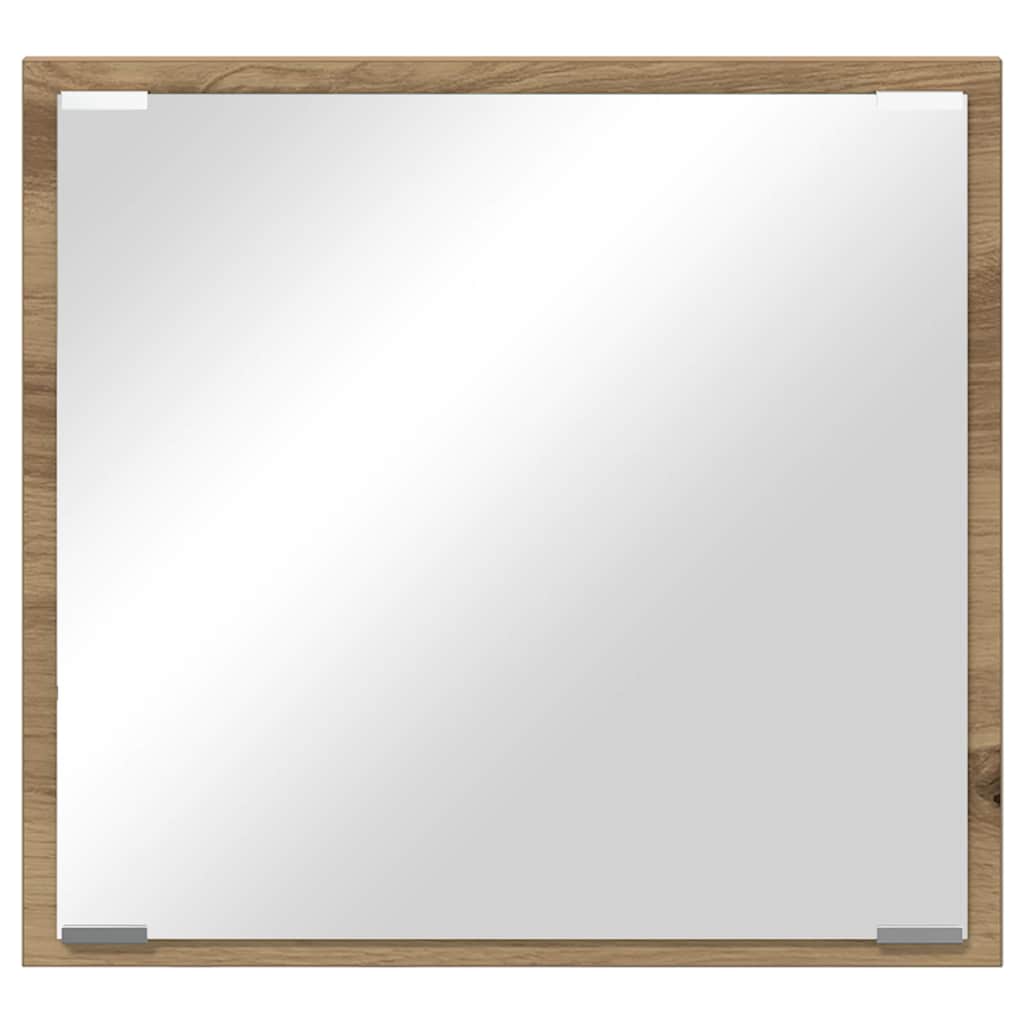 LED Badezimmer Spiegel Eiche handwerklich 40 x 8.5 x 37 cm