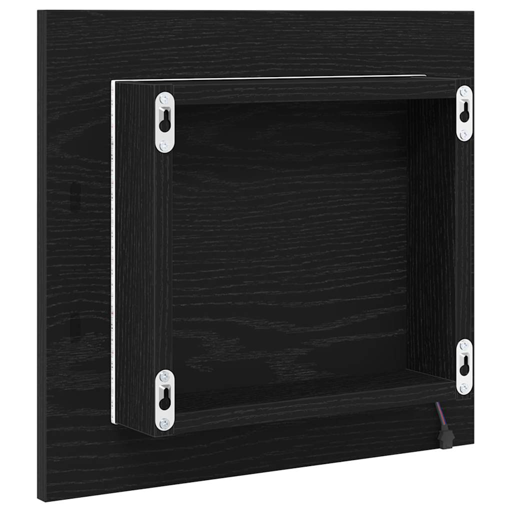 LED Badezimmer Spiegel Schwarze Eiche 40 x 8.5 x 37 cm