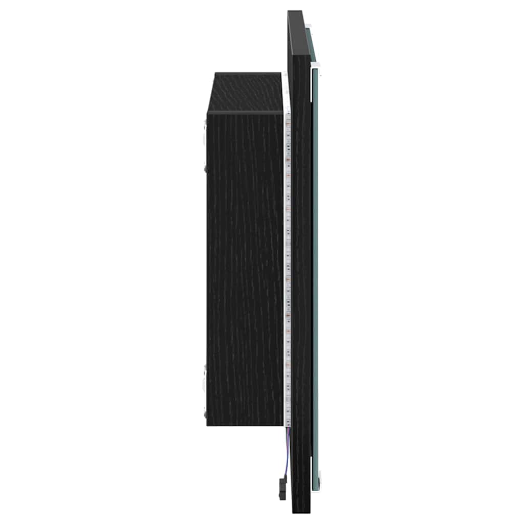 LED Badezimmer Spiegel Schwarze Eiche 40 x 8.5 x 37 cm