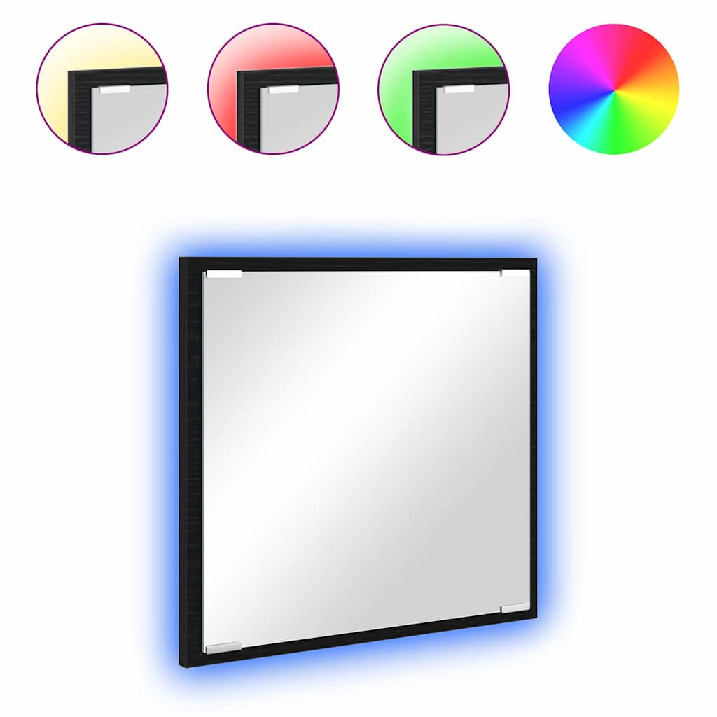 LED Badezimmer Spiegel Schwarze Eiche 40 x 8.5 x 37 cm