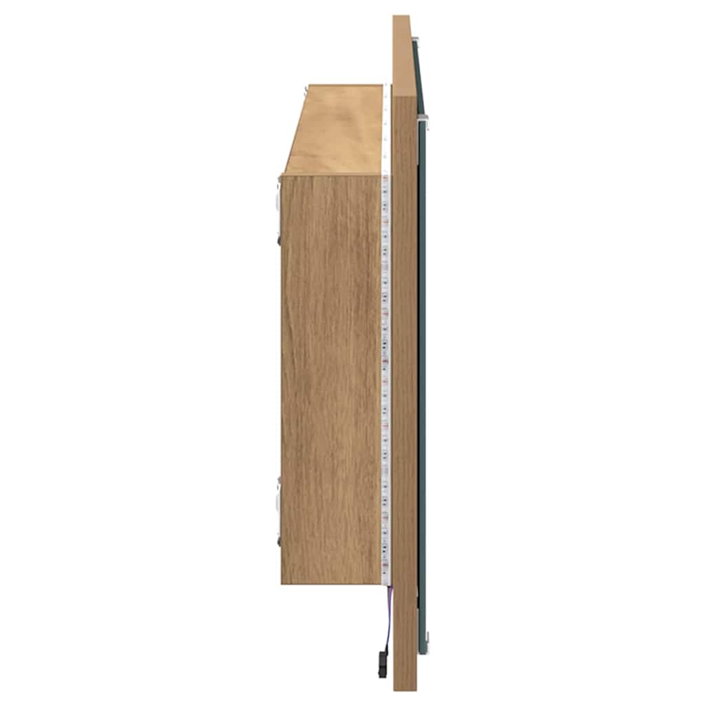 Spiegel Eiche handwerklich 90 x 8.5 x 37 cm Holzwerkstoff