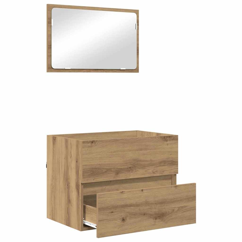 Badezimmermöbelset 2 pcs Artisan Eiche 57 x 37 x 45 cm