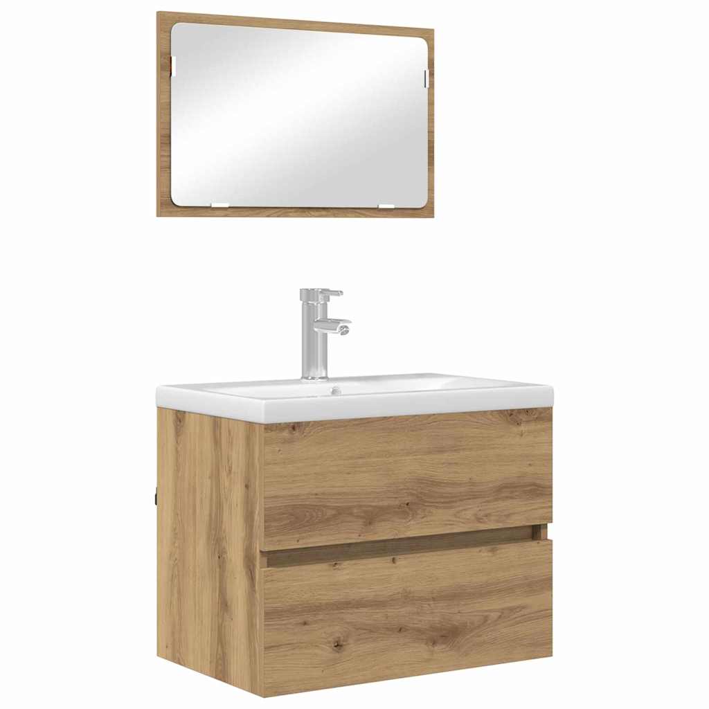 Badezimmermöbelset 2 pcs Artisan Eiche 57 x 37 x 45 cm