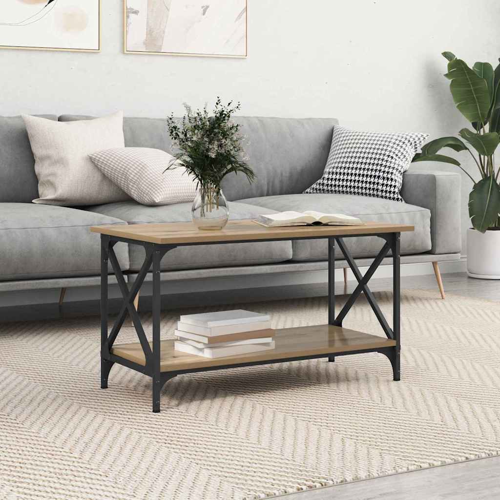 Couchtisch Eiche handwerklich 80 x 45 x 45.5 cm Holzwerkstoff