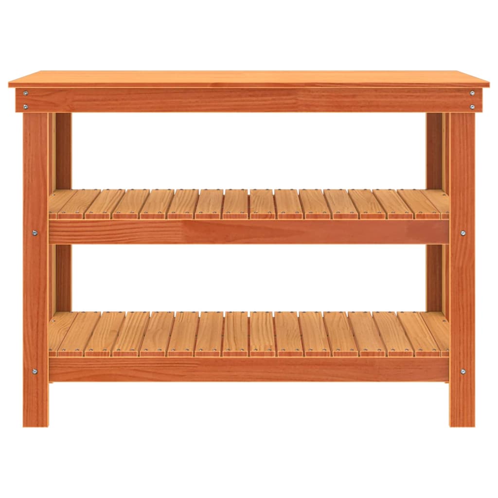 Werkbank Wachsbraun 110.5 x 50 x 80 cm Massivholz Kiefer