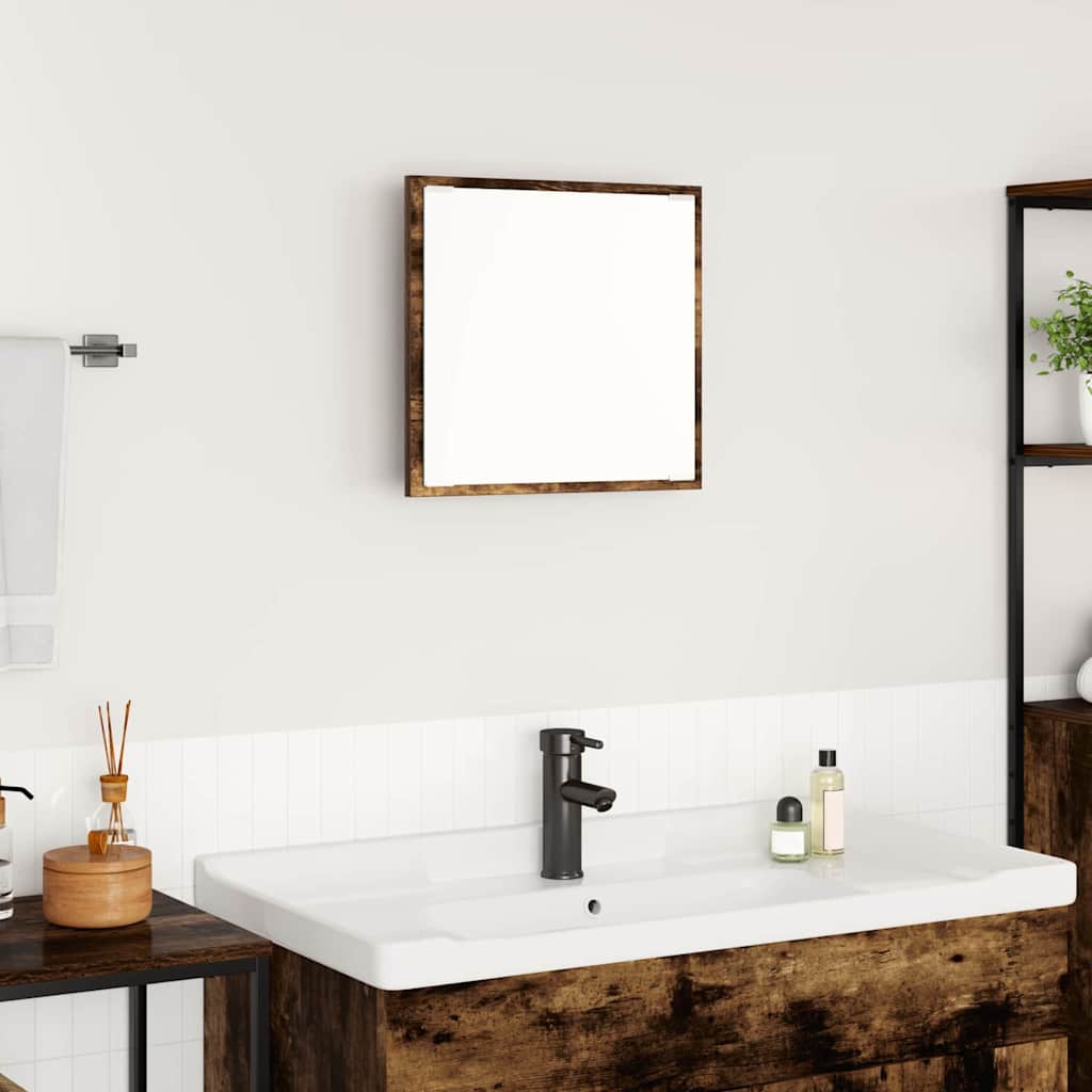 LED Badezimmer Spiegel Geräucherte Eiche 40 x 8.5 x 37 cm