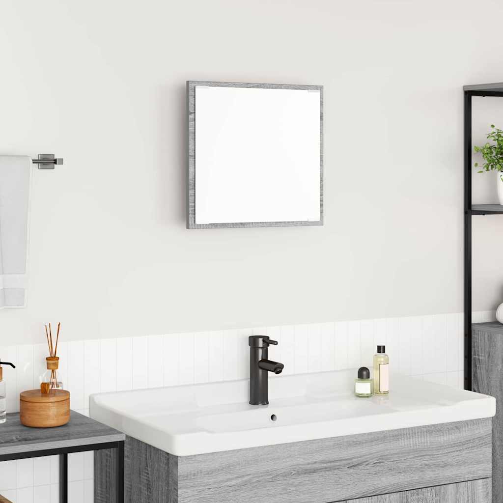 LED Badezimmer Spiegel Graues Sonoma 40 x 8.5 x 37 cm