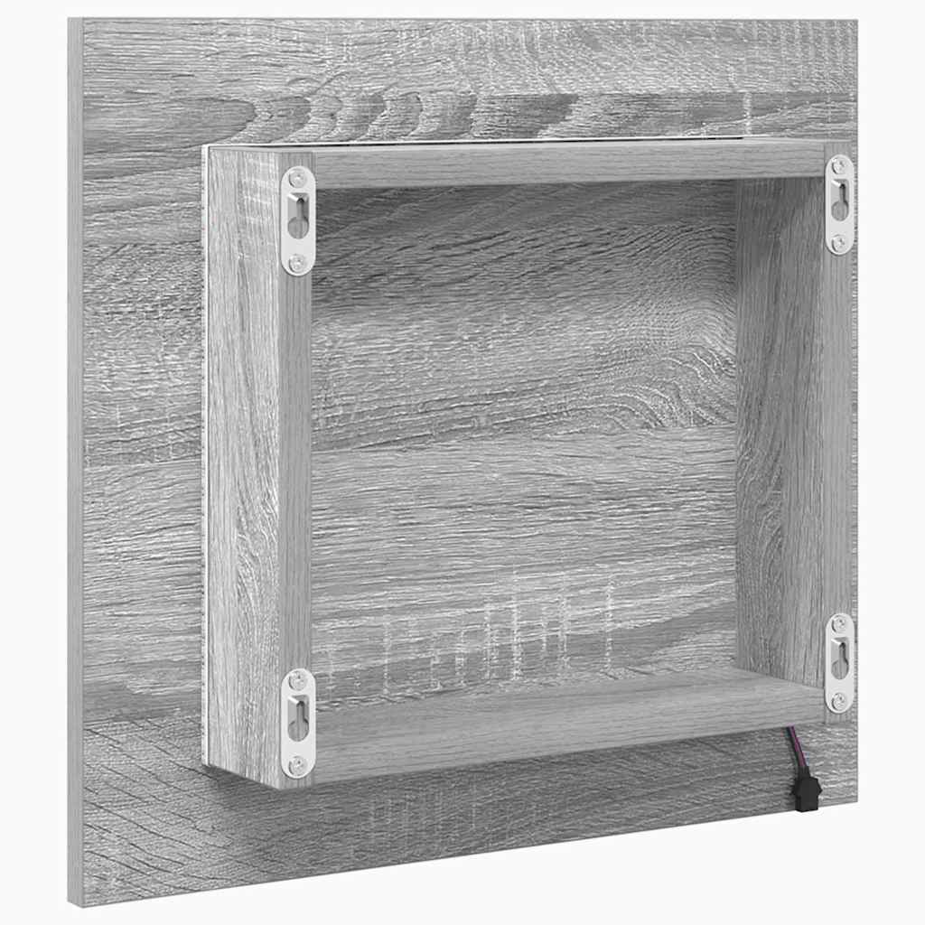 LED Badezimmer Spiegel Graues Sonoma 40 x 8.5 x 37 cm