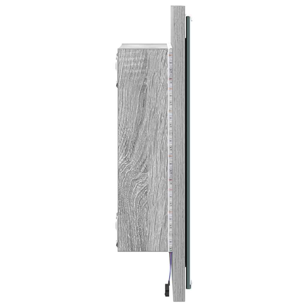 LED Badezimmer Spiegel Graues Sonoma 40 x 8.5 x 37 cm