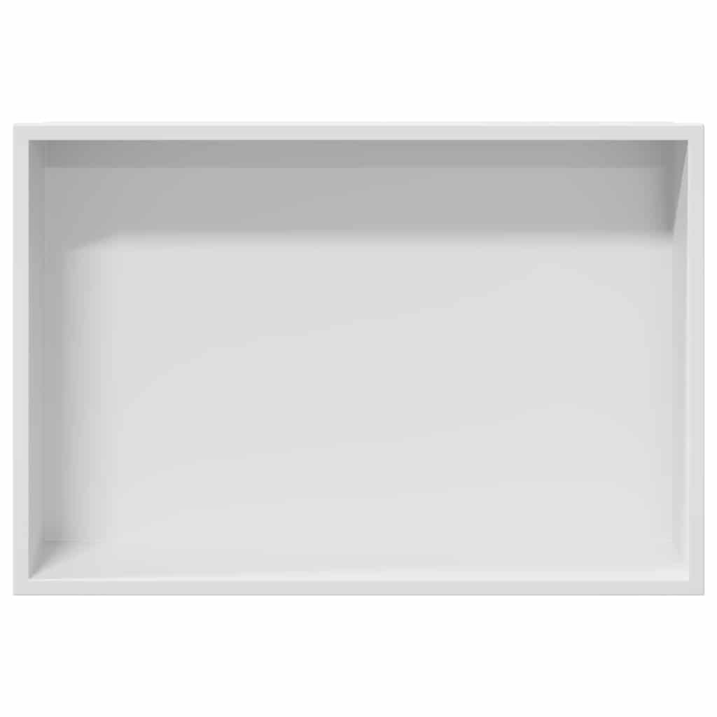 Duschnische Weiß 45 x 30 x 9.5 cm Edelstahl