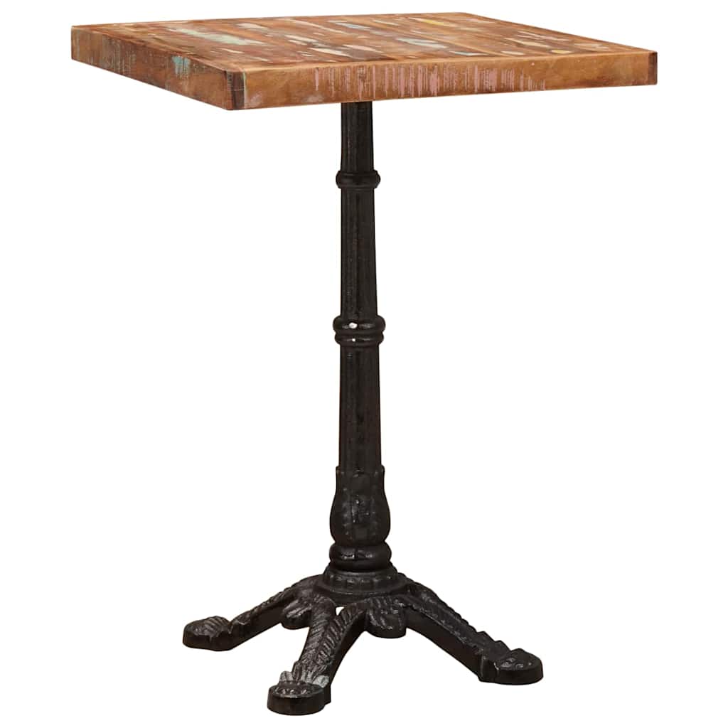 Bistrotisch Braun 50 x 50 x 76 cm recyceltes Massivholz
