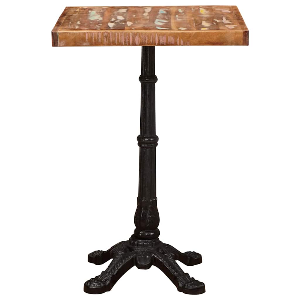 Bistrotisch Braun 50 x 50 x 76 cm recyceltes Massivholz