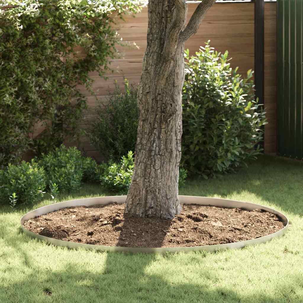 Rasenrand 4 pcs Silber 450 x 10 cm Edelstahl