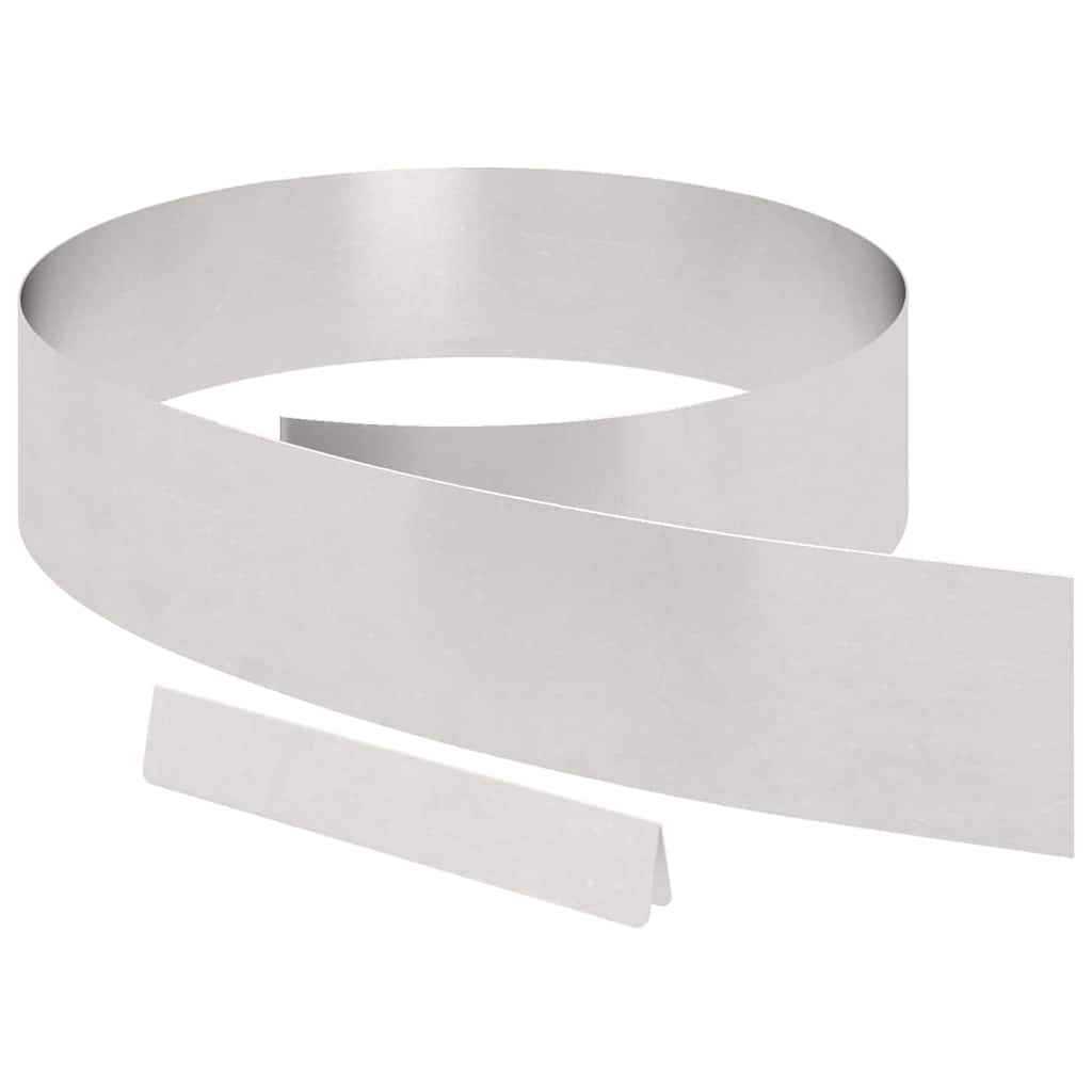 Rasenrand Silber 450 x 15 cm Edelstahl