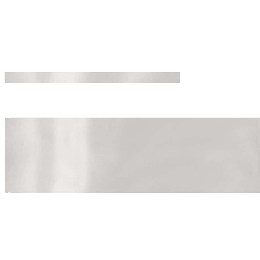 Rasenrand Silber 450 x 15 cm Edelstahl